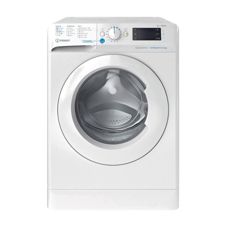 Indesit Push&Go 8kg 1400rpm Washing Machine - White