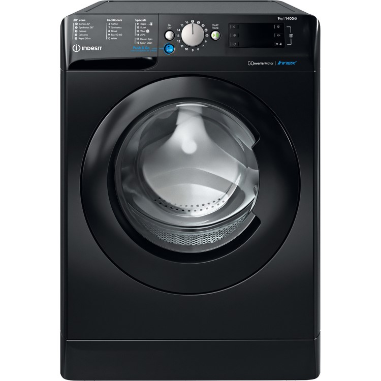 Indesit Innex 9kg 1400rpm Washing Machine - Black