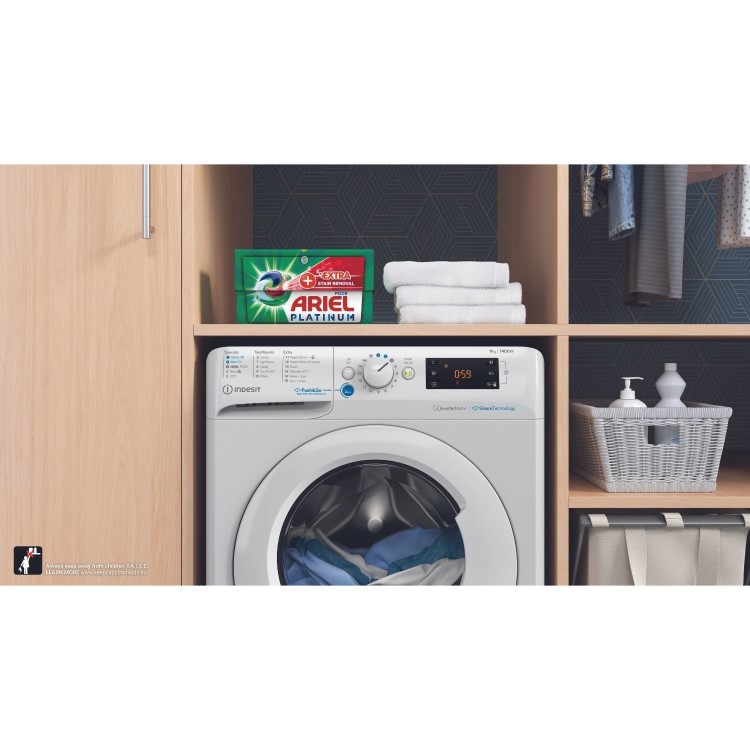 Indesit Push&Go 9kg 1400rpm Washing Machine - White