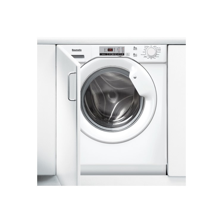 Baumatic BWMI148D-80 8kg 1400rpm Integrated Washing Machine - White