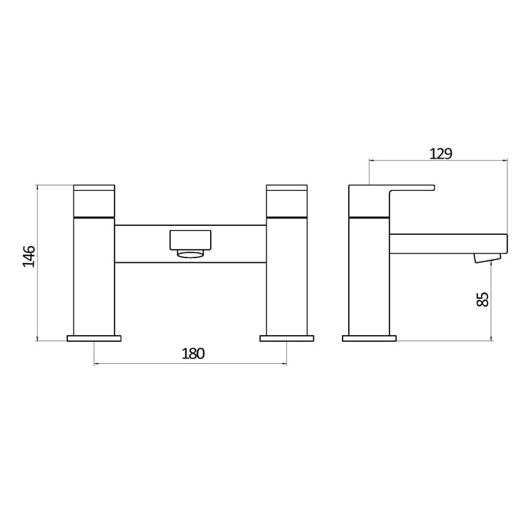 Cube Bath and Basin Tap Pack