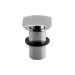 Square Extended Unslotted Push Button Waste - Chrome