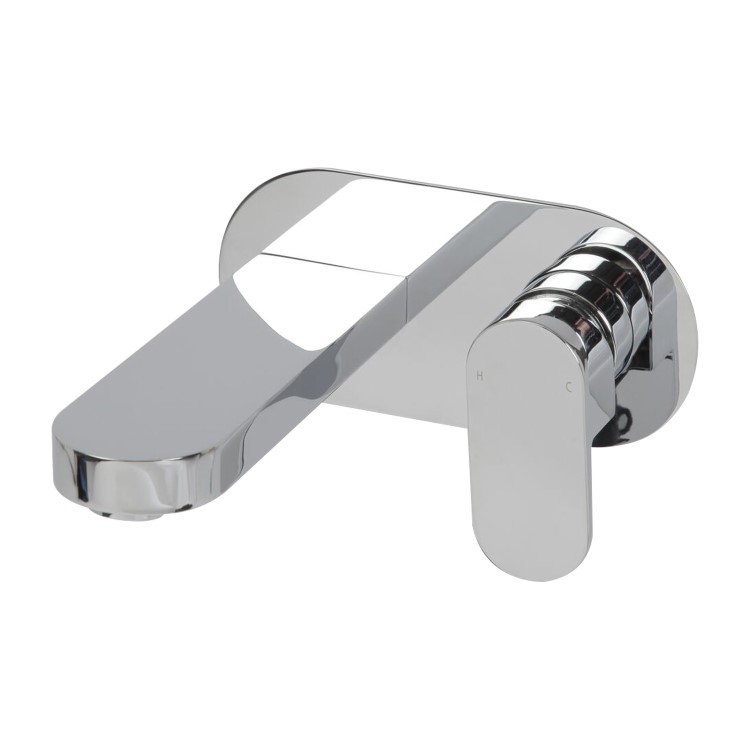 Chrome Wall Mounted Bath Mixer Tap - Como