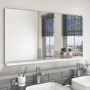 Large White Bathroom Mirror with Shelf 1200 x 650mm - Boston