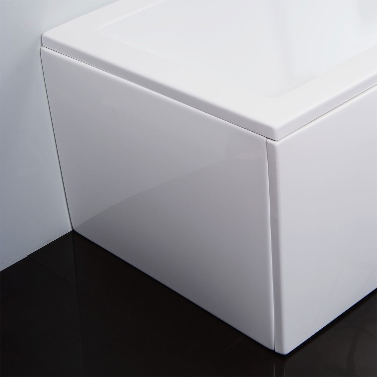 700mm P Shaped Acrylic Bath End Panel - Portland