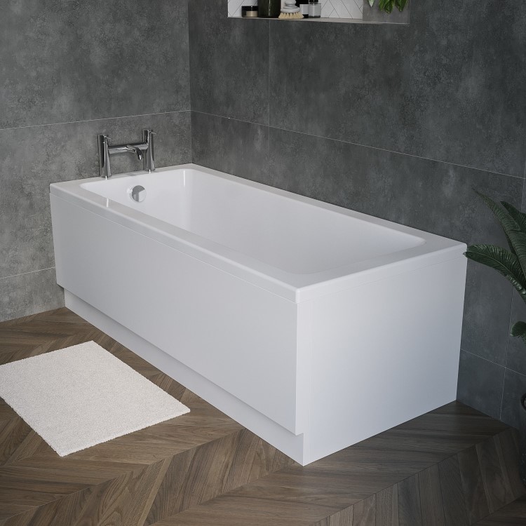 Rutland Square Single Ended Bath - 1600 x 700mm