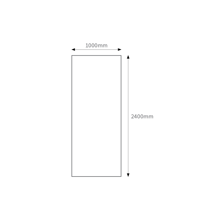 White Marble PVC Shower Wall Panel - 2400 x 1000mm