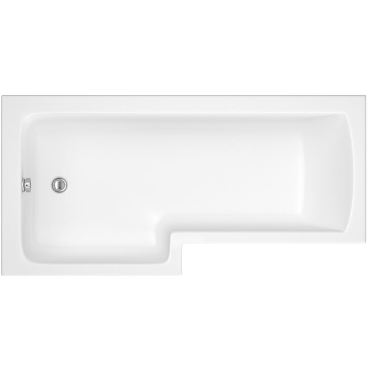 L Shape Shower Bath Left Hand 1700 x 850mm - Lomax