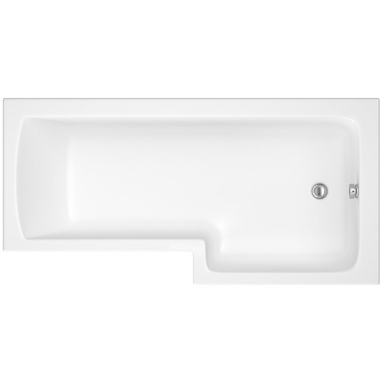 L Shape Shower Bath Right Hand 1700 x 850mm - Lomax