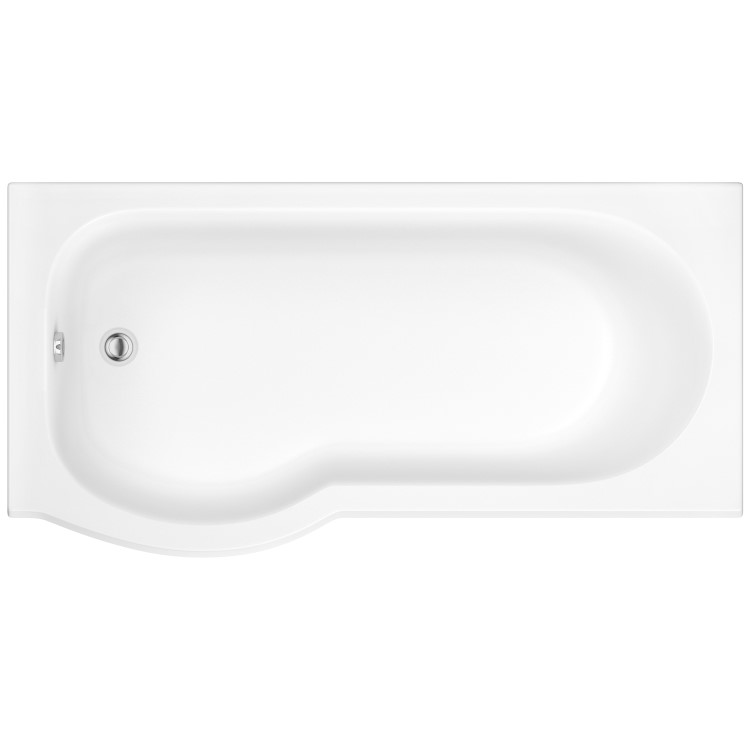 Portland Left Hand P Shape Shower Bath - 1700 x 850mm