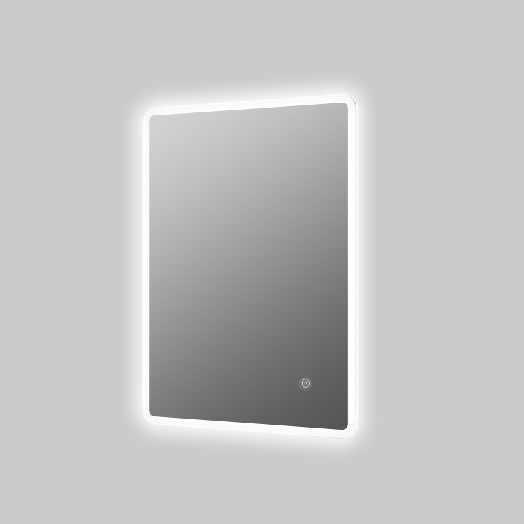 Rectangular Heated Bathroom Mirror with Lights 500 x 700mm - Ariel