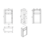 500mm Grey Back to Wall Toilet Unit Only - Baxenden