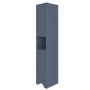 Double Door Blue Freestanding Tall Bathroom Cabinet 350 x 1884mm- Baxenden