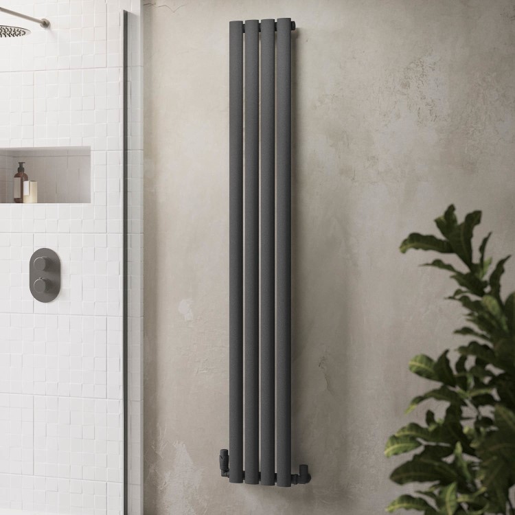 Anthracite Vertical Single Panel Radiator 1600 x 240mm - Margo