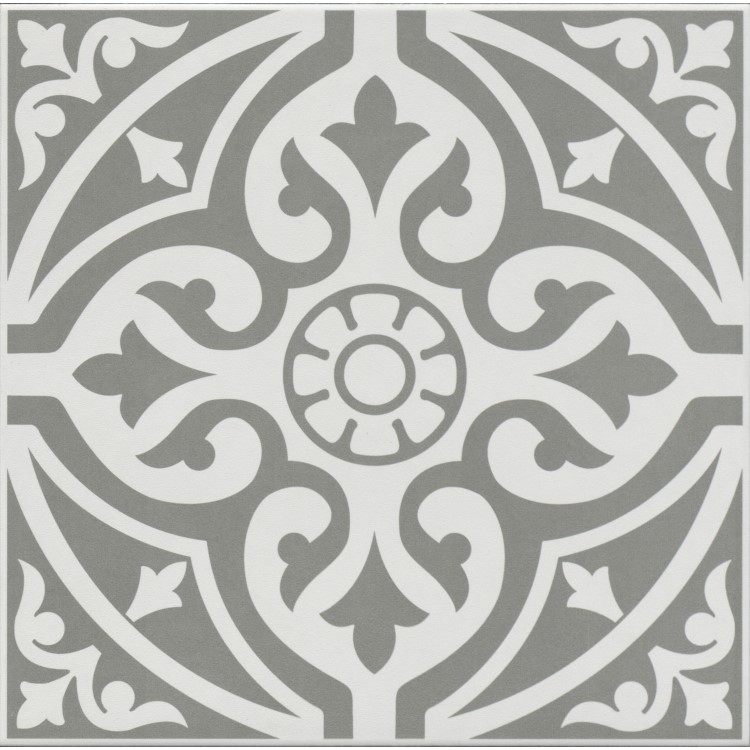 Grey Patterned Floor Tile 330 x 330mm - Mayfair