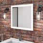 Rectangular White Bathroom Mirror 750 x 700mm - Camden