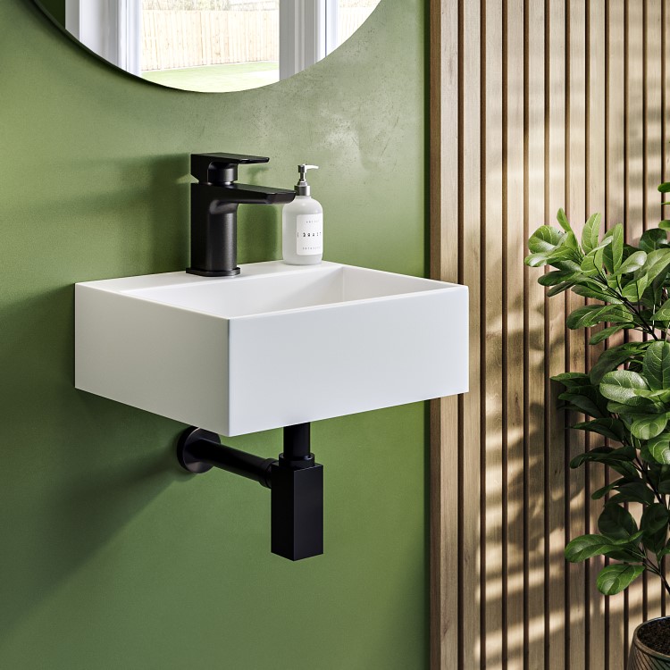 Cloakroom Matt Wall Hung Basin 330mm - Houston