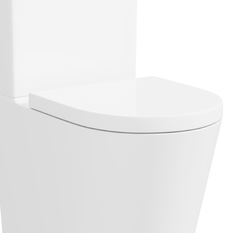 White Round Soft Close Toilet Seat with Quick Release - Newport