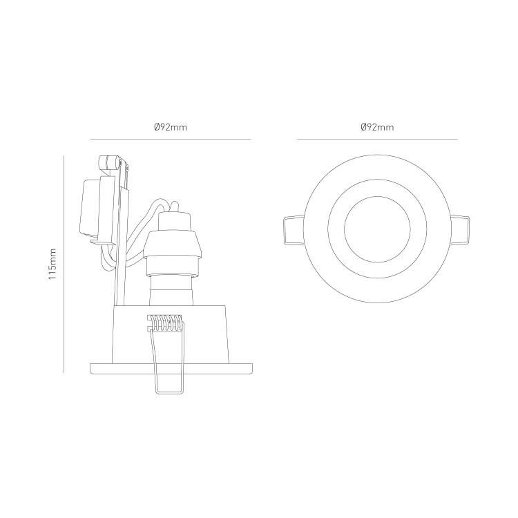 GRADE A1 - Tiltable IP65 Shower Light white