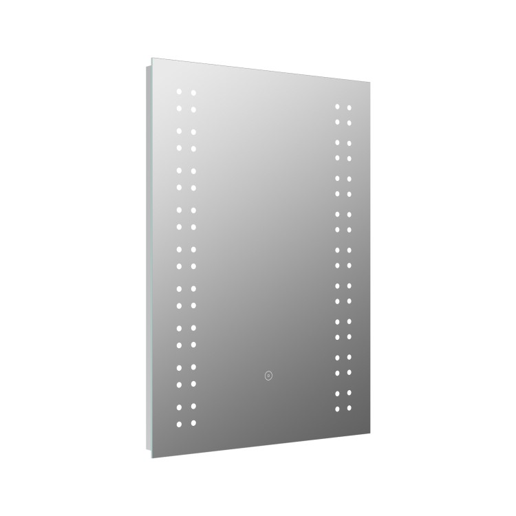 Rectangular Heated Bathroom Mirror with Lights 500 x 700mm - Leo