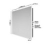 Rectangular Heated Bathroom Mirror with Lights Shaver Socket & Bluetooth Speaker 1200 x 800mm - Divine