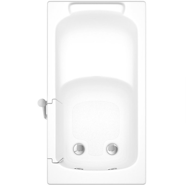 Small Deep Walk In Bath Right Hand with Front Panel & Integrated Seat 1210 x 660mm - Princeton