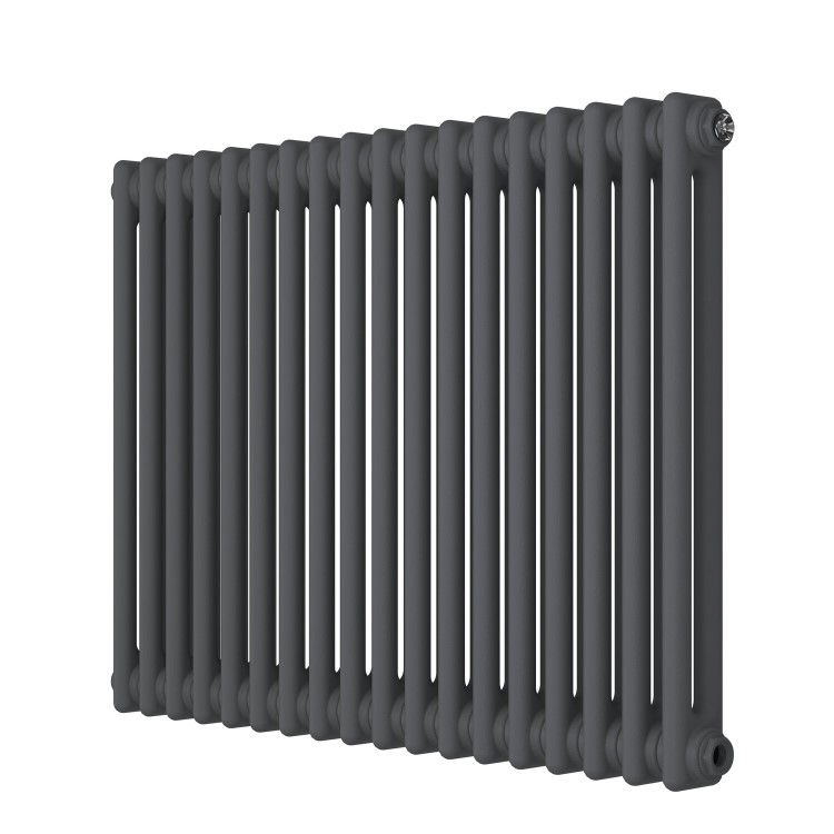 Anthracite Horizontal 2 Column Traditional Radiator 600 x 830mm - Nambi