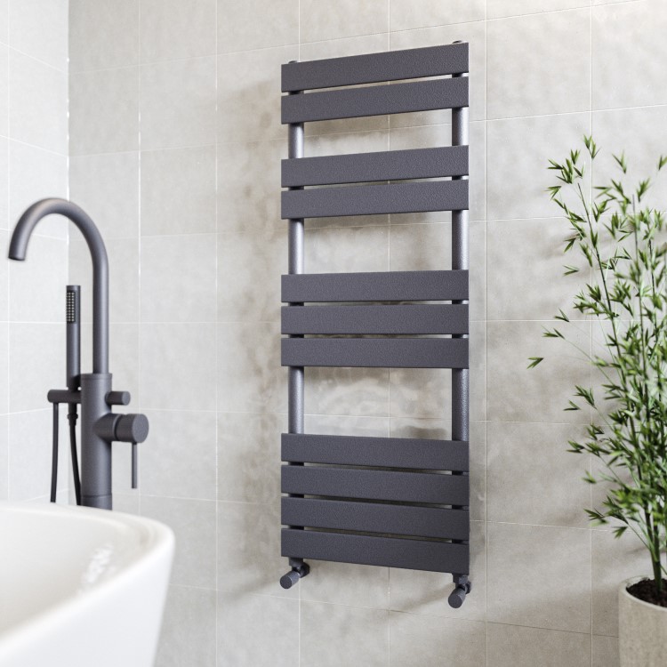 Anthracite Towel Radiator 1200 x 450mm - Tundra