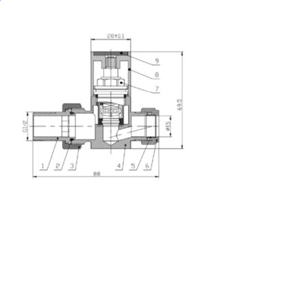 GRADE A2 - Matt Black Square Straight Radiator Valves - For Pipework Which Comes From The Floor