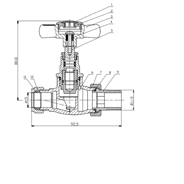 GRADE A1 - Chrome Traditional Straight Radiator Valves