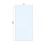 1000mm Wet Room Shower Screen Nickel Frameless with Wall Support Bar - Live Your Colour