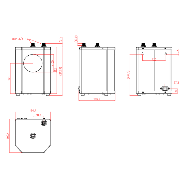 Chrome 3 in 1 Boiling Water Tap  - Pronto Vesta