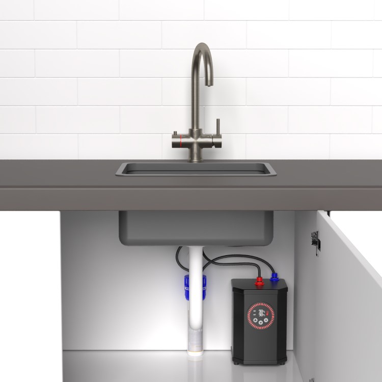 Brushed Nickel 3 in 1 Boiling water Tap - Pronto Vesta