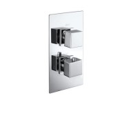 GRADE A2 - Cube square twin shower valve with diverter - 2 outlets