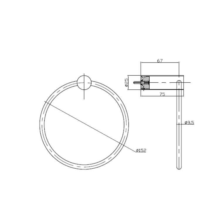 Slim Towel Ring - Warren