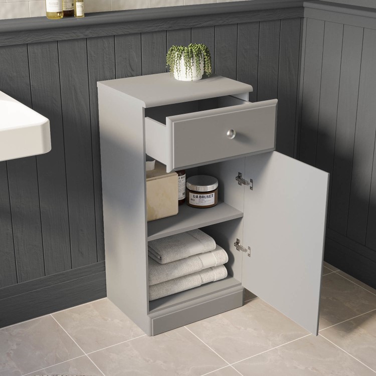 GRADE A1 - Westbury 400mm Storage Cabinet - Matt Mid-Grey