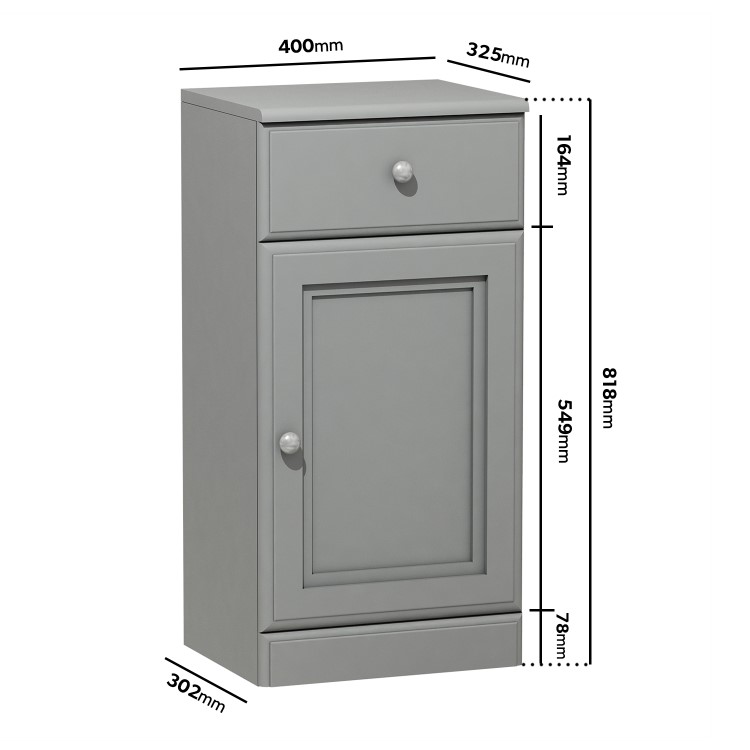 GRADE A1 - Westbury 400mm Storage Cabinet - Matt Mid-Grey