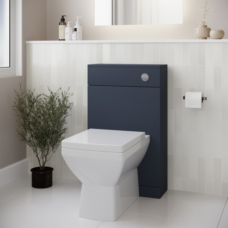 500mm Blue Back to Wall Toilet Unit Only - Ashford