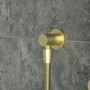 Arissa Brushed Brass Wall Outlet Elbow