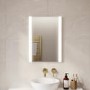 Rectangular Heated Bathroom Mirror with Lights & Shaver Socket 500 x 700mm -Pegasus