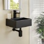 Cloakroom Black Wall Hung Basin 330mm - Houston