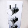 Chrome 3 Outlet Thermostatic Concealed Shower Valve with Triple Control - Chrome