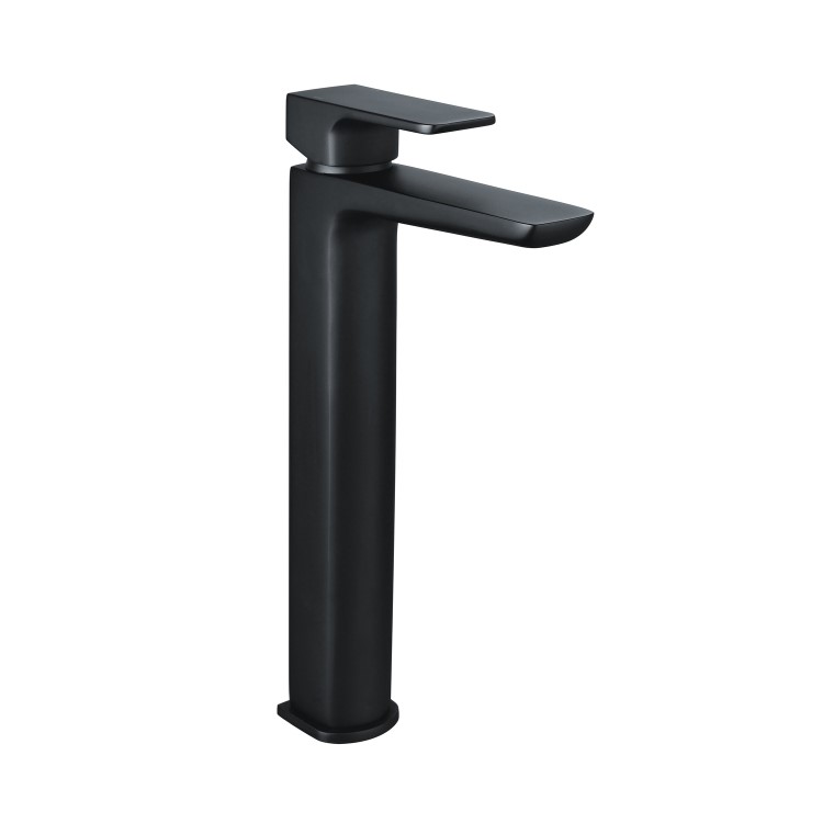 Black Tall Mono Basin Mixer Tap  - Zana