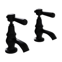 Black Basin Pillar Taps - Helston