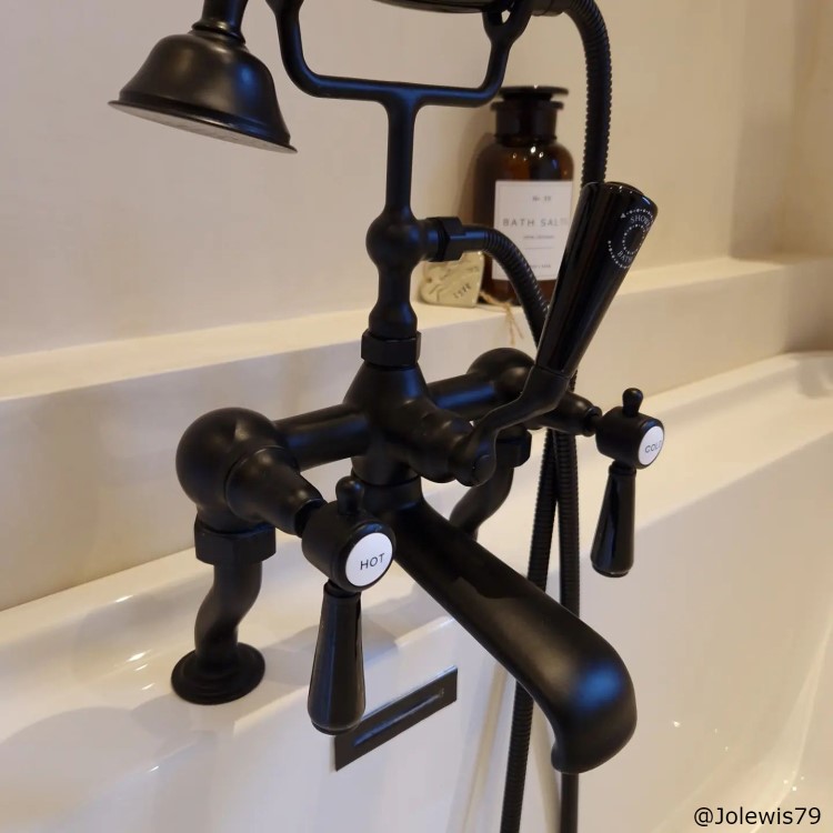 Black Bath Shower Mixer Tap - Helston