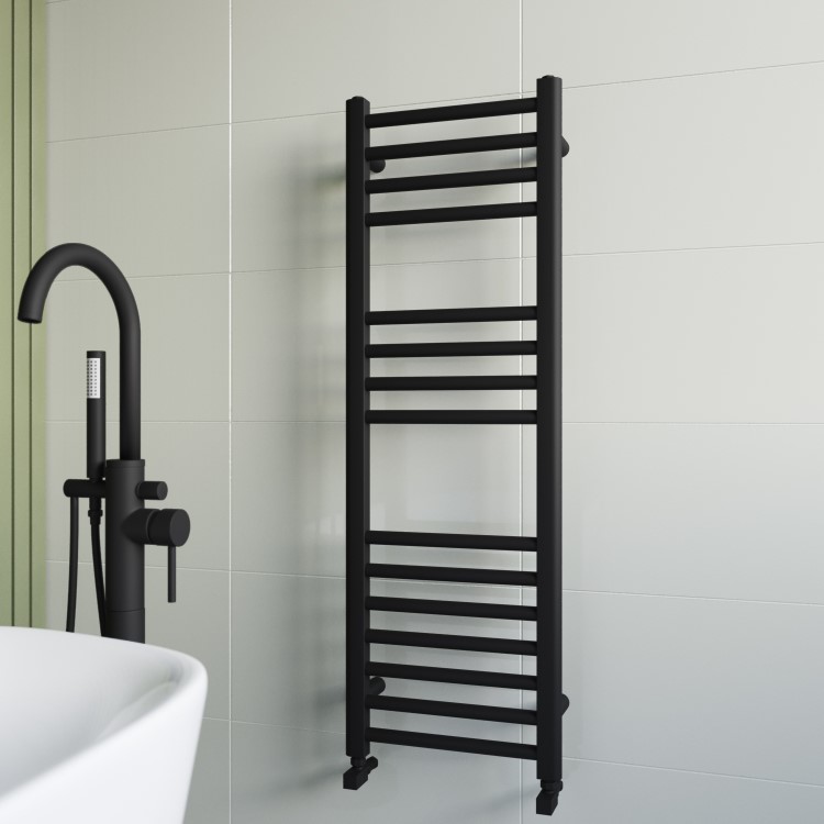 Black Towel Radiator 1200 x 400mm - Sahara