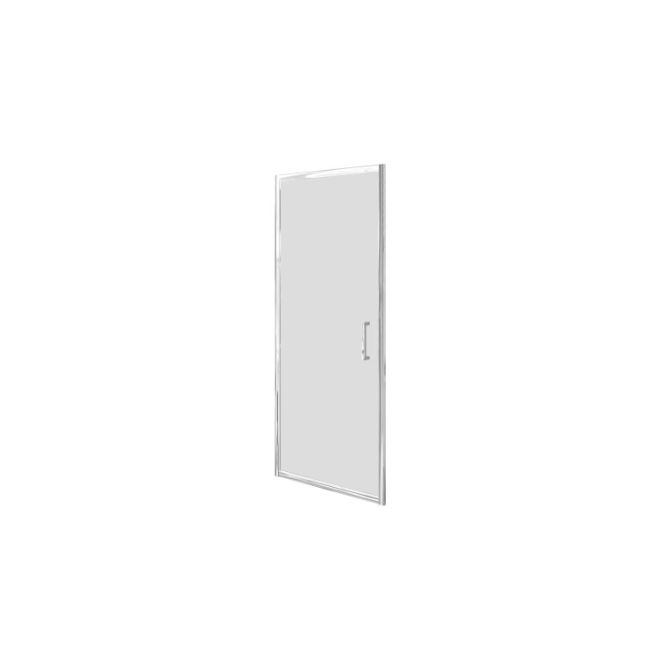 760mm Chrome Hinged Shower Door 6mm Glass - Carina