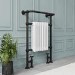 White and Black Traditional Column Radiator with Towel Rail 952 x 659mm - Regent