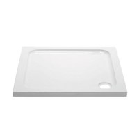 760x760mm Square Shower Tray - White Acrylic Stone Resin - Pearl