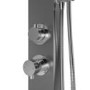 Chrome Outdoor Shower with Pencil Hand Shower 2 Outlets - Suva